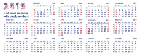2019 Calendar With Week Numbers - FREE DOWNLOAD