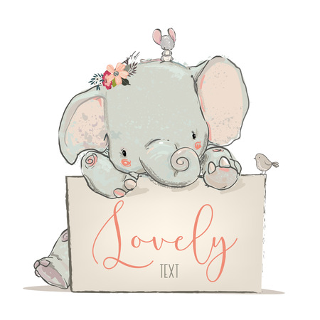 Little Lovely Elephant With Mouse And Bird Vector Illustration Royalty Free Cliparts Vectors And Stock Illustration Image Little Lovely Elephant With Mouse And Bird Vector Illustration Royalty Free Cliparts Vectors And Stock Illustration Image