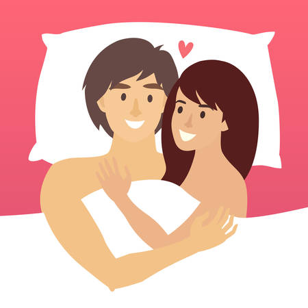 寝ているカップル のイラスト素材 ベクタ Image