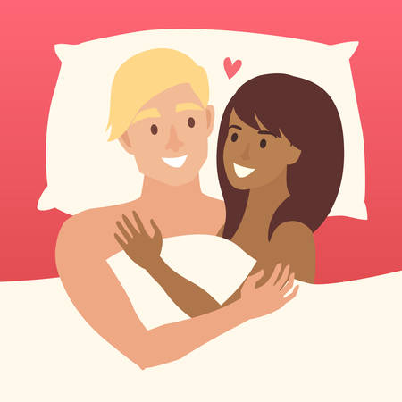 寝ているカップル のイラスト素材 ベクタ Image