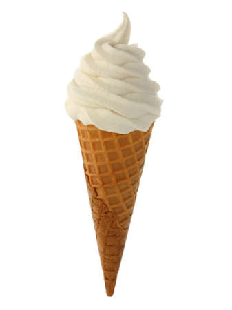 ice cream: kem mềm phục vụ băng bị cô lập trên nền trắng