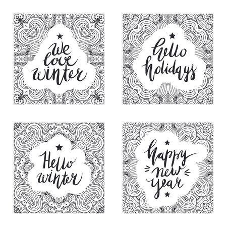 クリスマスと新年のカード デザイン要素です 素敵な手書きのクリスマスは 素晴らしい休日のグリーティング カードを欲しがっています 手描きのレタリング のイラスト素材 ベクタ Image クリスマスと新年のカード デザイン要素です 素敵な手書きのクリスマスは 素晴らしい休日のグリーティング カードを欲しがっています 手描きのレタリング のイラスト素材 ベクタ Image