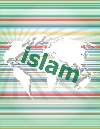 Islam Fond De Haute Technologie Entreprise Numerique Tactile Illustration Vectorielle Ecran Clip Art Libres De Droits Svg Vecteurs Et Illustration Image