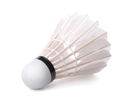 Badminton shuttlecock isolated on white Stock Photo - 46545348