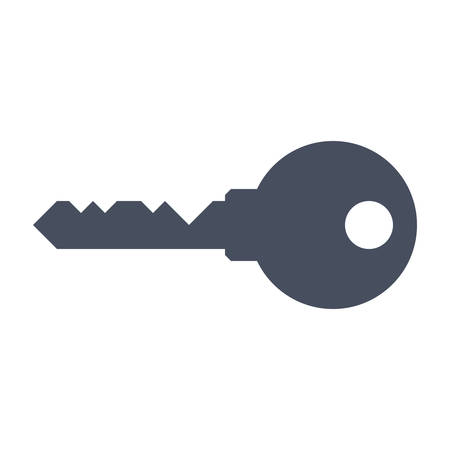 Black house key stylish vector illustration on white background. - 62784935