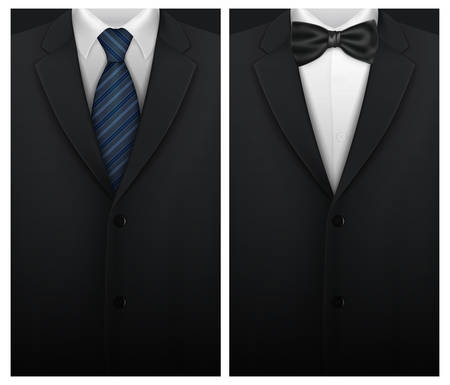 Tuxedo фон вектор с галстуком-бабочкой Иллюстрация
