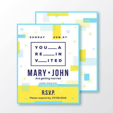 Wedding Event Party Invitation Card Or Poster Template Modern