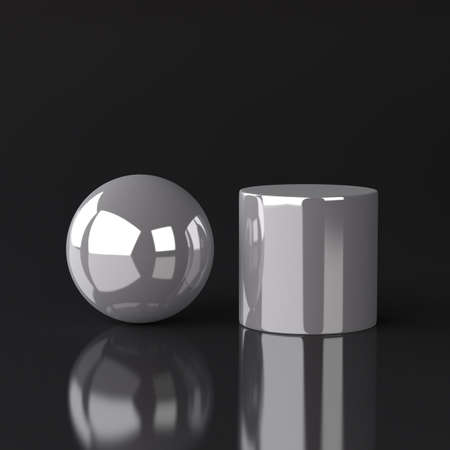 球体と円柱 の写真素材 画像素材 Image