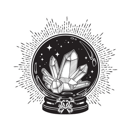 50 Crystal Ball Tattoo Designs For Men  Fortune Teller Ink Ideas