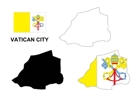 バチカン市国の国旗はベクトル イラストです バチカン市国の旗 バチカン市国の国旗 のイラスト素材 ベクタ Image