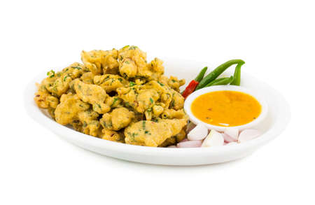 Bhajiya or Pakora is made with gram flour and spinach, This is the favorite street food of Indian and Pakistani people