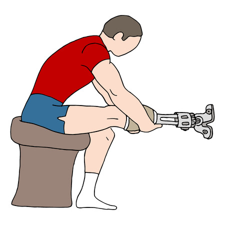 義足の男の画像 のイラスト素材 ベクタ Image