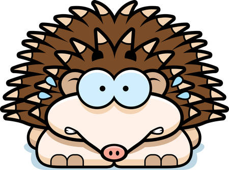 漫画イラストを探して少しアルマジロの緊張 のイラスト素材 ベクタ Image