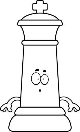チェスのコマ見て驚いた王の漫画イラスト のイラスト素材 ベクタ Image