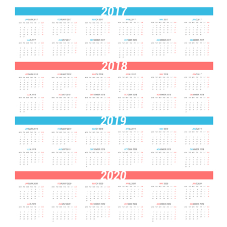calendar 2019 year vector design template simple 2019 year calendar 4 year calendar