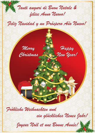 multi language classic new year greeting card merry christmas and happy new year - How To Say Merry Christmas In Italian multi language classic new year greeting card merry christmas and happy new year - How To Say Merry Christmas In Italian