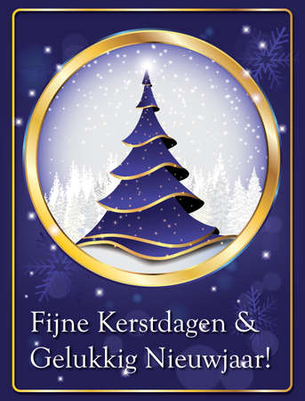 Carte De Voeux De Nouvel An Neerlandais Joyeux Noel Et Bonne Annee Fijne Kerstdagen En Gelukkig Nieuwjaar Banque D Images Et Photos Libres De Droits Image
