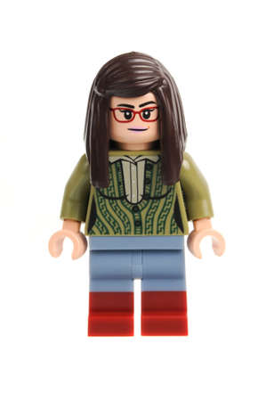 アデレード オーストラリア 16 年 12 月 6 日 人気のビッグバン理論テレビ シリーズからエイミー ファラ ファウラー レゴ ミニフィギュアのスタジオ撮影 レゴ世界の子供とコレクターと非常に人気です の写真素材 画像素材 Image