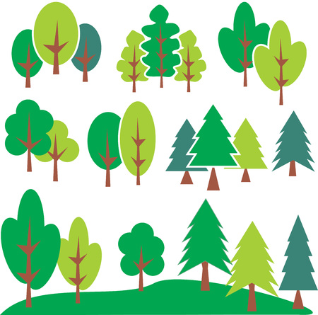 木と松のクリップアート 緑の風景 のイラスト素材 ベクタ Image 木と松のクリップアート 緑の風景 のイラスト素材 ベクタ Image