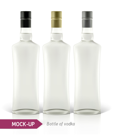 Realistic Vodka Bottle Or Other Gin Bottle Mockup On A White Royalty Free Cliparts Vectors And Stock Illustration Image 61958493