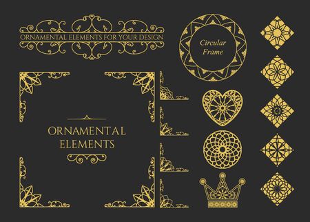 Calligraphic Design Elements Vector Set Of Vintage Page Decorations