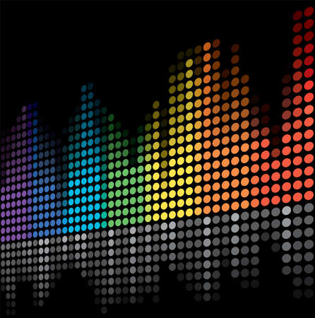 vector color scale equalizer on black background royalty free