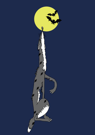 狼の遠吠えの簡単なスケッチ のイラスト素材 ベクタ Image 狼の遠吠えの簡単なスケッチ のイラスト素材 ベクタ Image