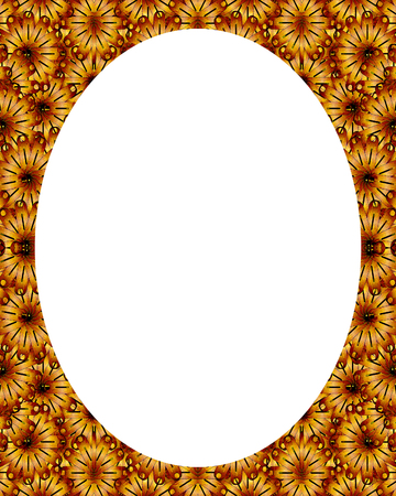 white circle frame background with decorated ornate design borders