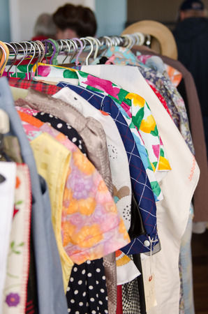 vintage style clothes rail uk, england, morecambe, 08/16/2015, vintage second hand clothes rail, Design ideen