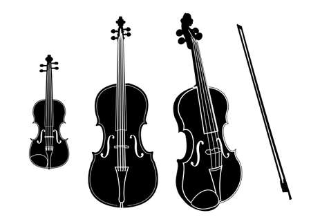 Violoncelle et violoncelle vecteur isolé sur blanc Banque d'images