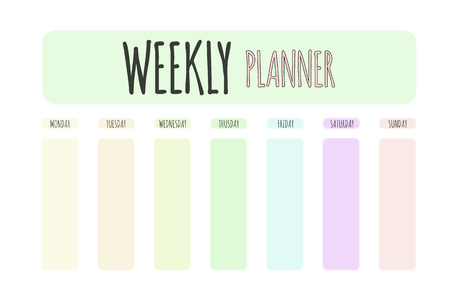 cute vector planner cute page for notes notebooks diary school cute weekly school planner