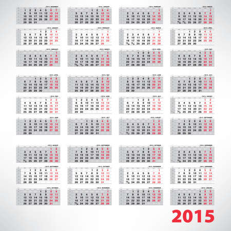 quarterly calendars 2015