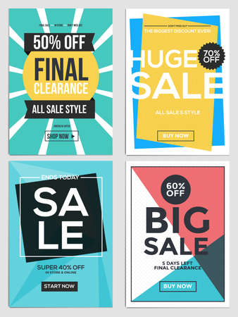summer sale flyer template for websites and mobile websites