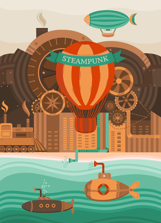 スチーム パンクのベクトルの背景 バナー カード 招待状 ビンテージのテンプレートのデザインは Web ページについて説明します スチーム パンク なスタイルの町 バルーン 歯車 レトロな電車のイラスト レトロなスタイル のイラスト素材 ベクタ Image スチーム パンクのベクトルの背景 バナー カード 招待状 ビンテージのテンプレートのデザインは Web ページについて説明します スチーム パンク なスタイルの町 バルーン 歯車 レトロな電車のイラスト レトロなスタイル のイラスト素材 ベクタ Image