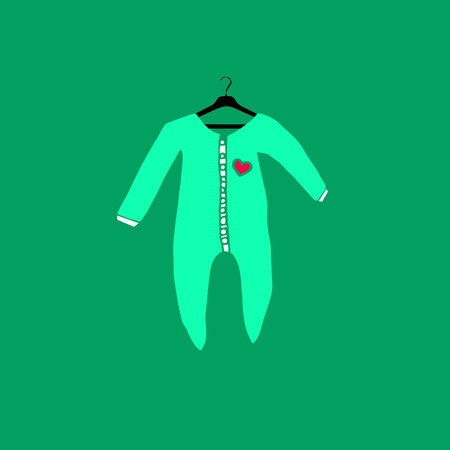 服イラスト ファッション シャツ男の子服ロンパースのイラスト素材 ベクタ Image