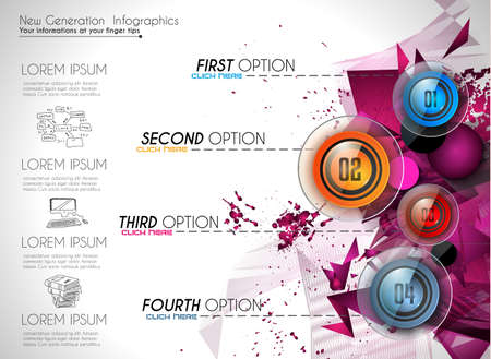 Infographic Ideas infographic proposal template : Infographic Abstract Template With 4 Choices Glass Buttons With ...