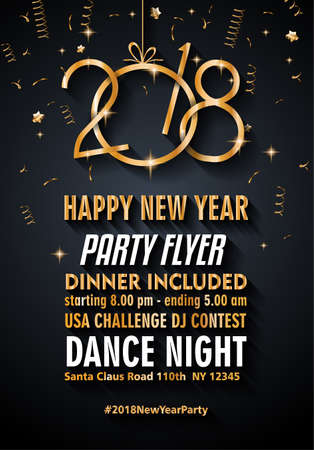 2018 happy new year background for your seasonal flyers and seasonal flyer