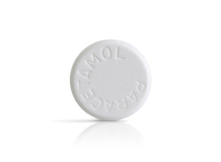 isolated paracetamol pill on