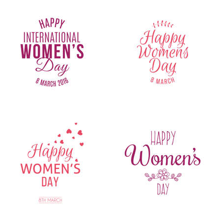 wallpaper International Women s Day: abstract happy women day labels on a white background