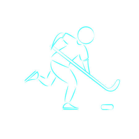 Abstract drawing outline of winter sport, vector illustration design Stock Photo