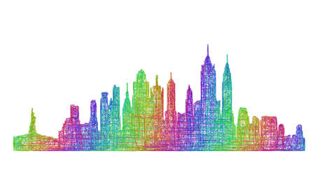783 ny skyline stock vector illustration and royalty free ny skyline