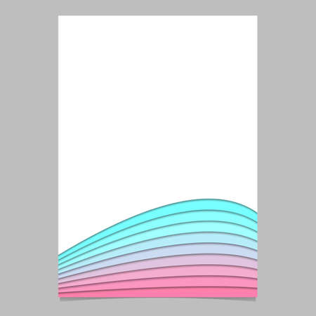 stationery template from wave stripes vector brochure page blank blue and yellow stripped flyer