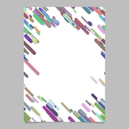 abstract chaotic rounded diagonal stripe pattern brochure template blank blue and yellow stripped flyer