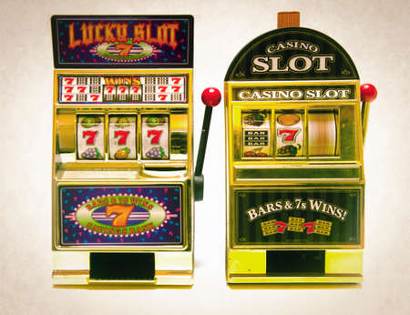 VACANCY スロットマシン オレンジ 75371077-two-vintage-toy-slot-
