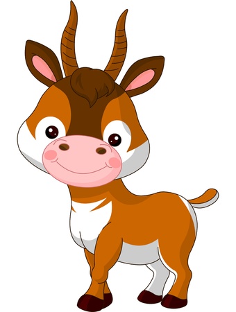 Fun zoo Illustration of cute Antelope