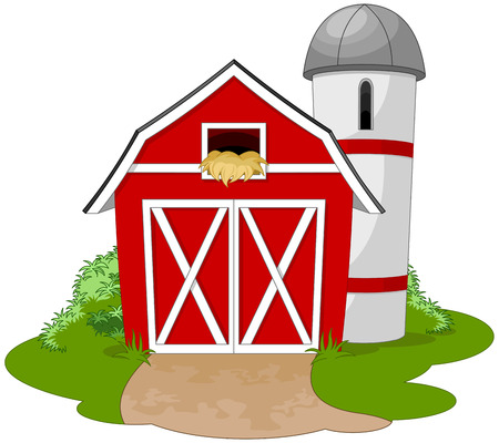 Illustration of a farm Vector Illustration