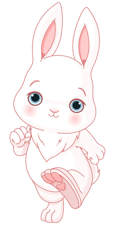 かわいい白うさぎのイラストはてんとう虫を保持します のイラスト素材 ベクタ Image かわいい白うさぎのイラストはてんとう虫を保持します のイラスト素材 ベクタ Image