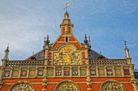 Amsterdam main train station Central Station Netherlands - 128660447