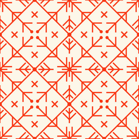 Simple scandinavian pattern with rhombus motif and snowflakes