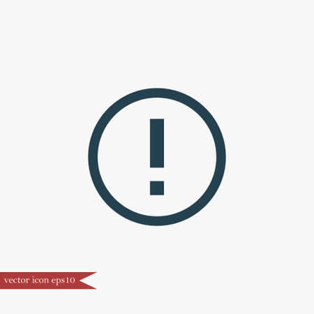 警告アイコンの簡単な注意サイン ベクトル危険マーク イラストのイラスト素材 ベクタ Image